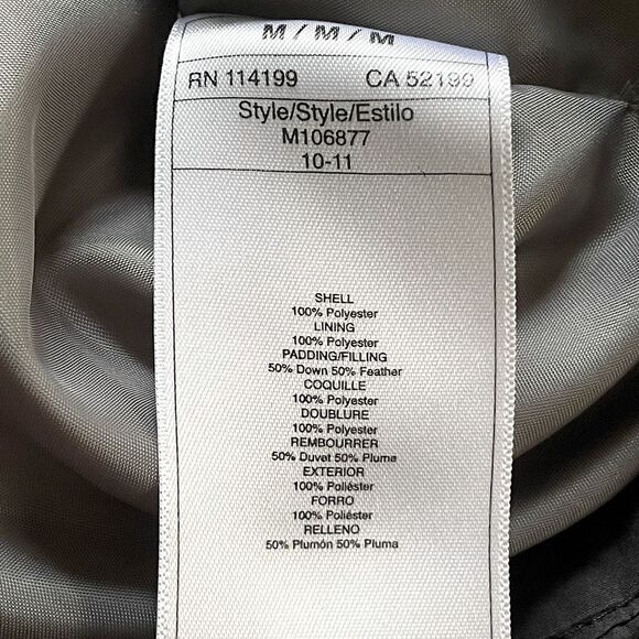 New! Men’s quicksilver, Low-Profile, Black, “Quick Tech” Down Jacket. Size Med. - Picture 4 of 8